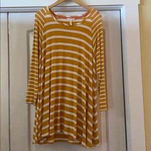 Gold and white MJ striped tunic
